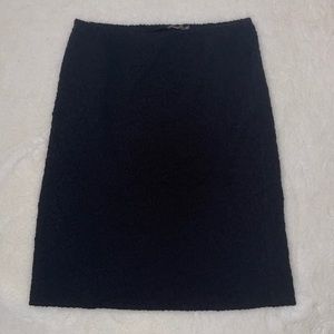 J. McLaughlin Black Cheetah Jacquard Pencil Skirt